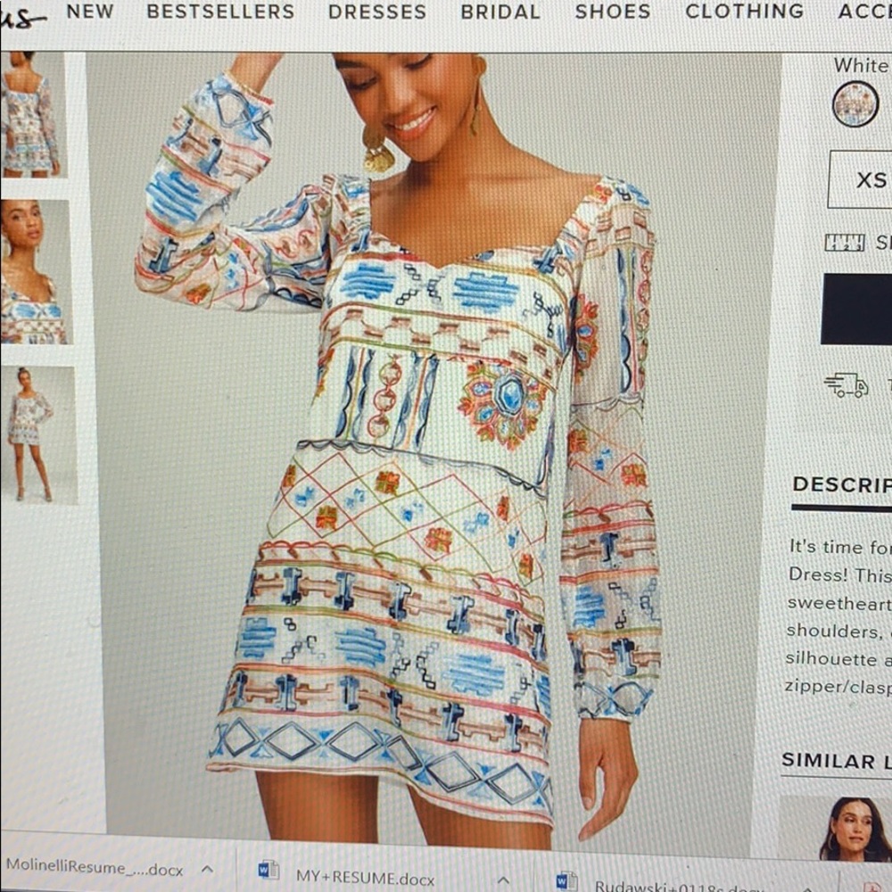 Ali & Jay embroidered dress, XS